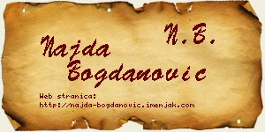 Najda Bogdanović vizit kartica